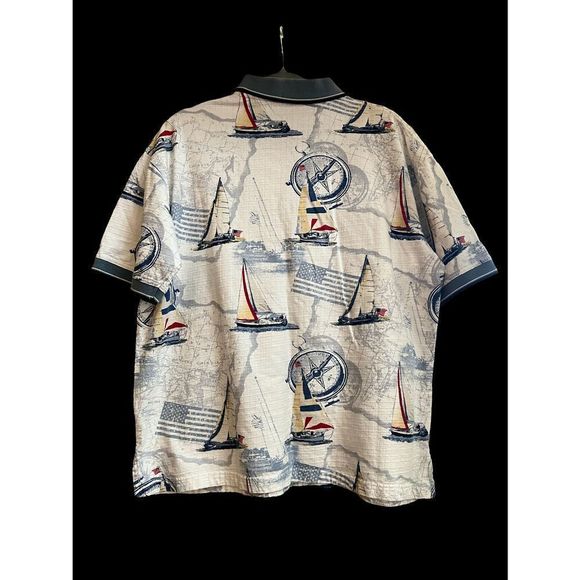 Nautical Vintage 90's Royale Air Short Sleeve Polo Shirt L - Picture 2 of 3